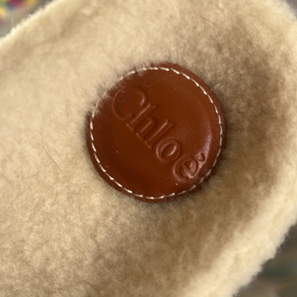 Chloe WAVY SLIDE shearling and wool sweater slide size 40 - , NWOT - Picture 6 of 7